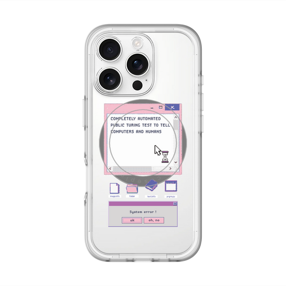 スリムプロテクションプレミアムケース with MagSafe［ System error! ］
