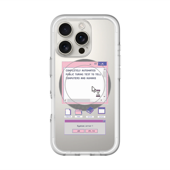 スリムプロテクションプレミアムケース with MagSafe［ System error! ］