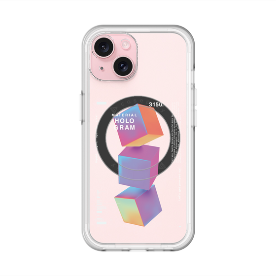 スリムプロテクションプレミアムケース with MagSafe［ Cube×3 ］