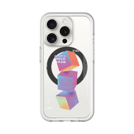 スリムプロテクションプレミアムケース with MagSafe［ Cube×3 ］