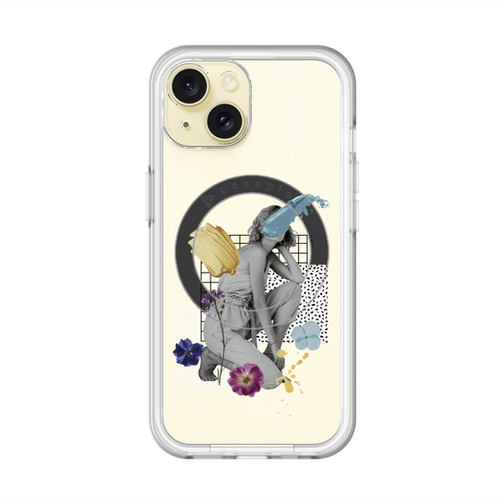 スリムプロテクションプレミアムケース with MagSafe［ Cool and languid Dull blue ］
