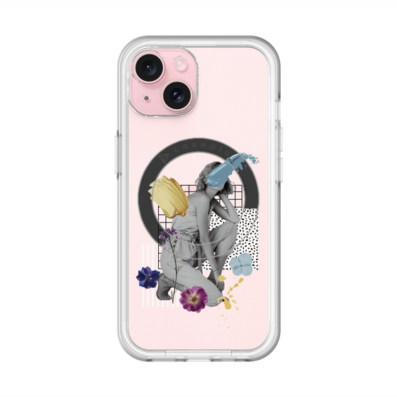 スリムプロテクションプレミアムケース with MagSafe［ Cool and languid Dull blue ］