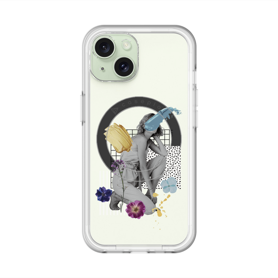 スリムプロテクションプレミアムケース with MagSafe［ Cool and languid Dull blue ］