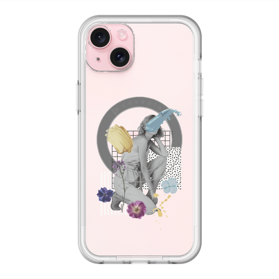 スリムプロテクションプレミアムケース with MagSafe［ Cool and languid Dull blue ］