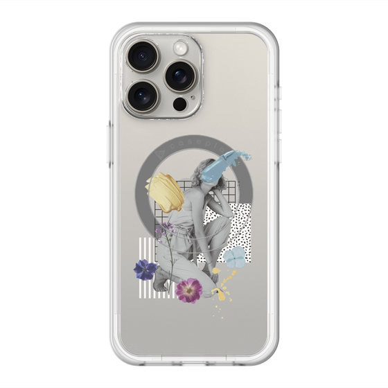 スリムプロテクションプレミアムケース with MagSafe［ Cool and languid Dull blue ］