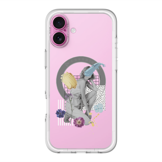 スリムプロテクションプレミアムケース with MagSafe［ Cool and languid Dull blue ］