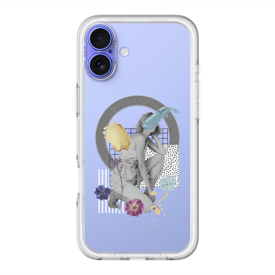 スリムプロテクションプレミアムケース with MagSafe［ Cool and languid Dull blue ］