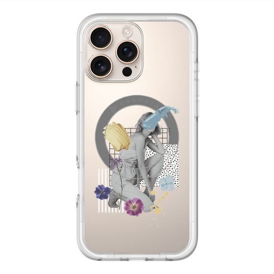 スリムプロテクションプレミアムケース with MagSafe［ Cool and languid Dull blue ］