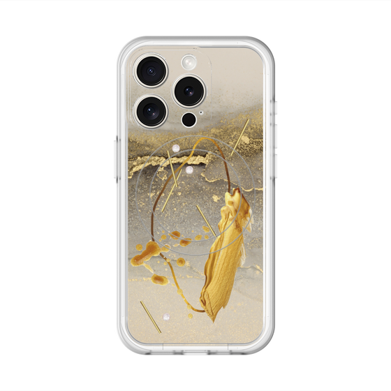 スリムプロテクションプレミアムケース with MagSafe［ Marble Nuance Painting Gray ］