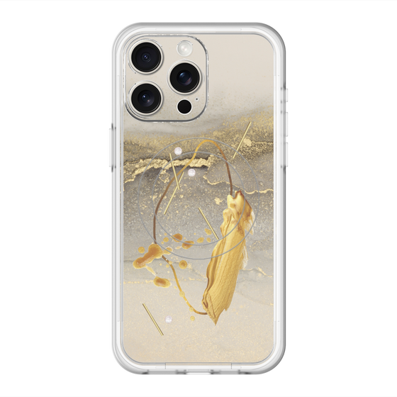 スリムプロテクションプレミアムケース with MagSafe［ Marble Nuance Painting Gray ］