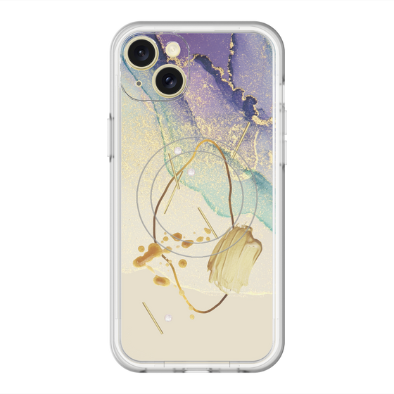 スリムプロテクションプレミアムケース with MagSafe［ Marble Nuance Painting Purple ］