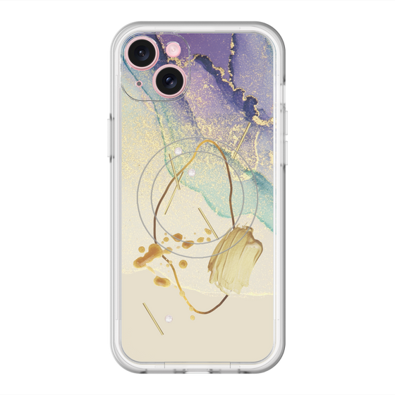 スリムプロテクションプレミアムケース with MagSafe［ Marble Nuance Painting Purple ］