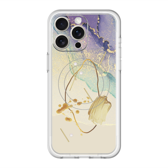 スリムプロテクションプレミアムケース with MagSafe［ Marble Nuance Painting Purple ］