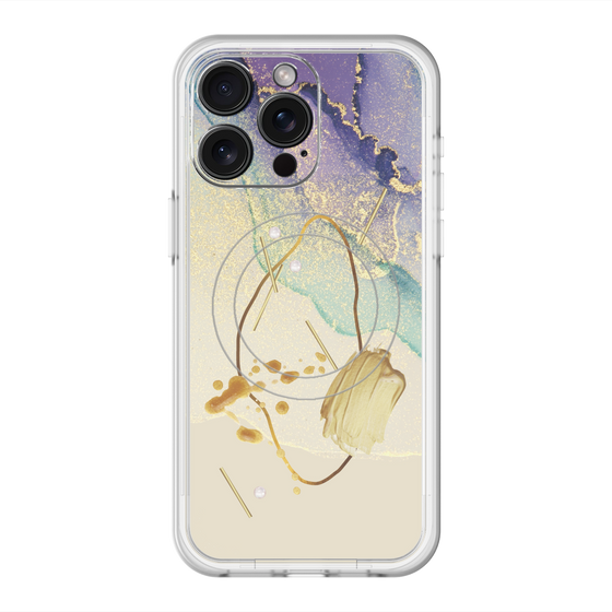 スリムプロテクションプレミアムケース with MagSafe［ Marble Nuance Painting Purple ］