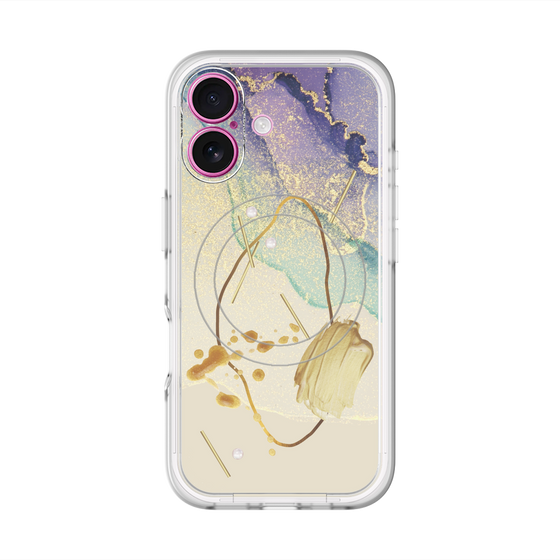 スリムプロテクションプレミアムケース with MagSafe［ Marble Nuance Painting Purple ］