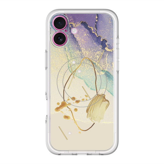 スリムプロテクションプレミアムケース with MagSafe［ Marble Nuance Painting Purple ］