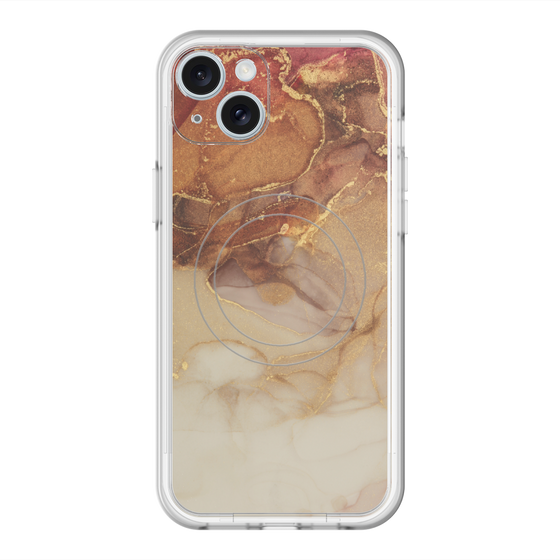 スリムプロテクションプレミアムケース with MagSafe［ Marble Brown ］