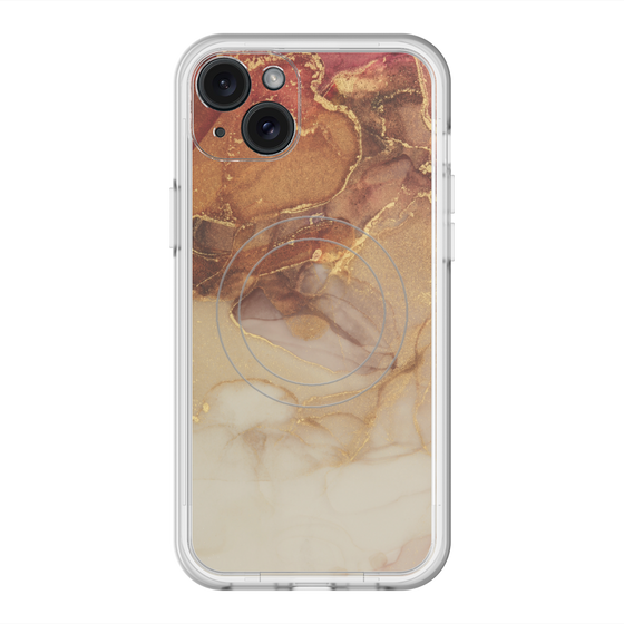 スリムプロテクションプレミアムケース with MagSafe［ Marble Brown ］