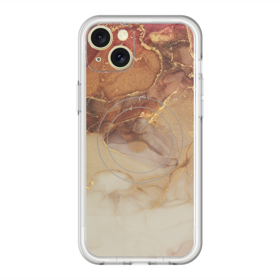 スリムプロテクションプレミアムケース with MagSafe［ Marble Brown ］
