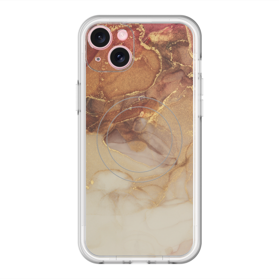 スリムプロテクションプレミアムケース with MagSafe［ Marble Brown ］