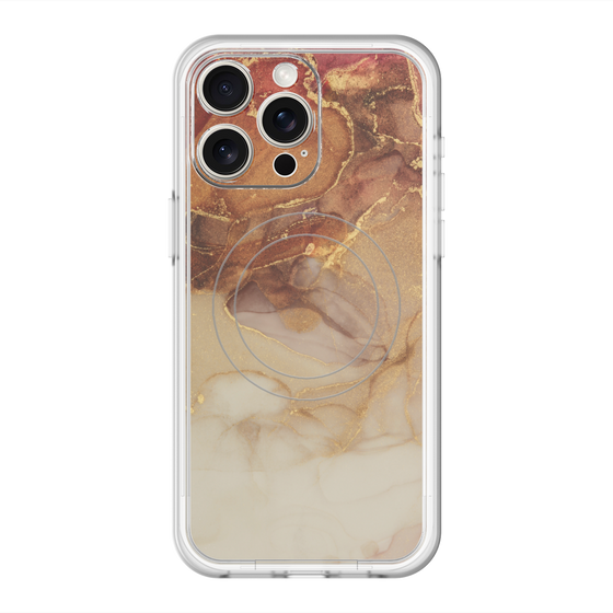 スリムプロテクションプレミアムケース with MagSafe［ Marble Brown ］