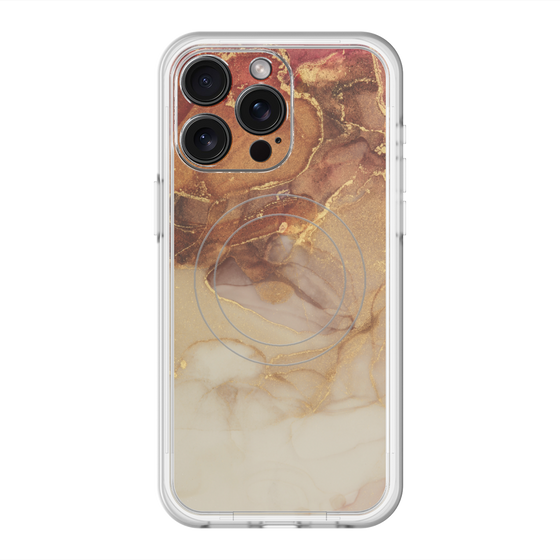 スリムプロテクションプレミアムケース with MagSafe［ Marble Brown ］