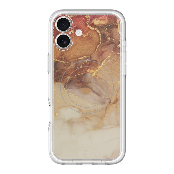 スリムプロテクションプレミアムケース with MagSafe［ Marble Brown ］