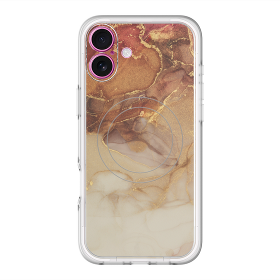 スリムプロテクションプレミアムケース with MagSafe［ Marble Brown ］