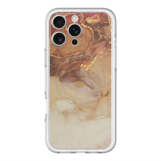 スリムプロテクションプレミアムケース with MagSafe［ Marble Brown ］