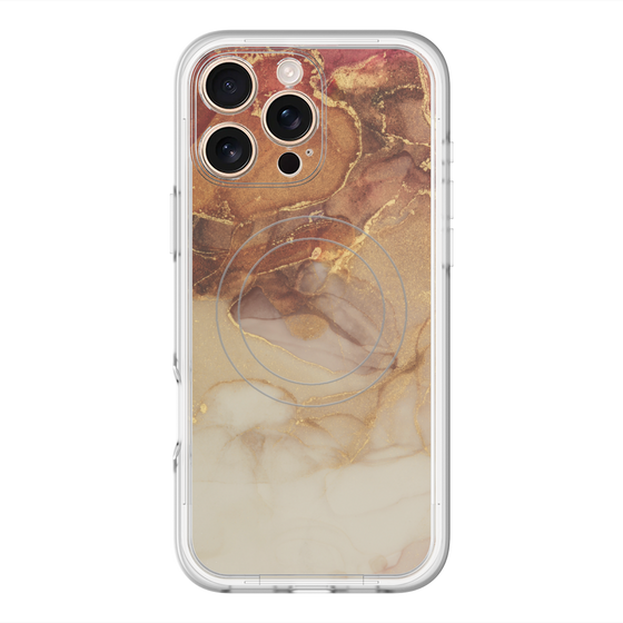 スリムプロテクションプレミアムケース with MagSafe［ Marble Brown ］