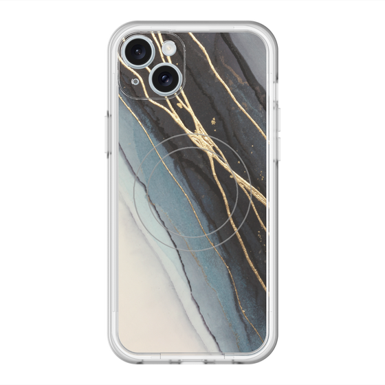 スリムプロテクションプレミアムケース with MagSafe［ Marble Black ］