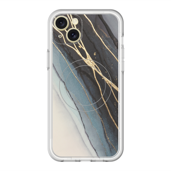 スリムプロテクションプレミアムケース with MagSafe［ Marble Black ］