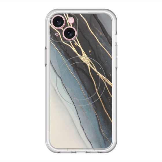 スリムプロテクションプレミアムケース with MagSafe［ Marble Black ］