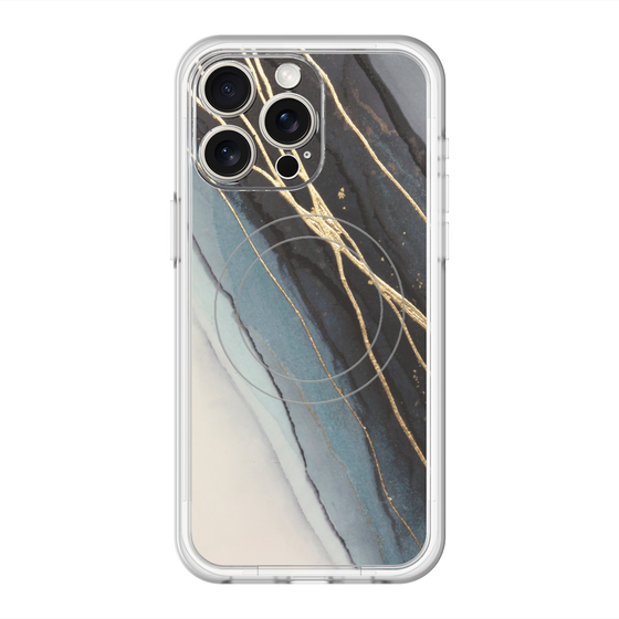 スリムプロテクションプレミアムケース with MagSafe［ Marble Black ］