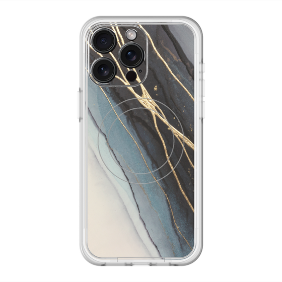 スリムプロテクションプレミアムケース with MagSafe［ Marble Black ］