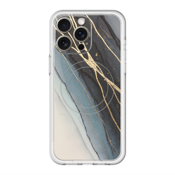 スリムプロテクションプレミアムケース with MagSafe［ Marble Black ］