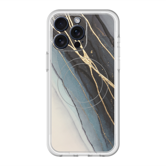スリムプロテクションプレミアムケース with MagSafe［ Marble Black ］