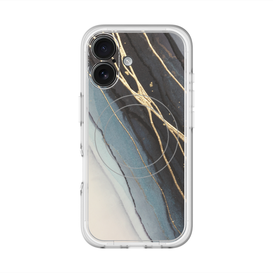 スリムプロテクションプレミアムケース with MagSafe［ Marble Black ］