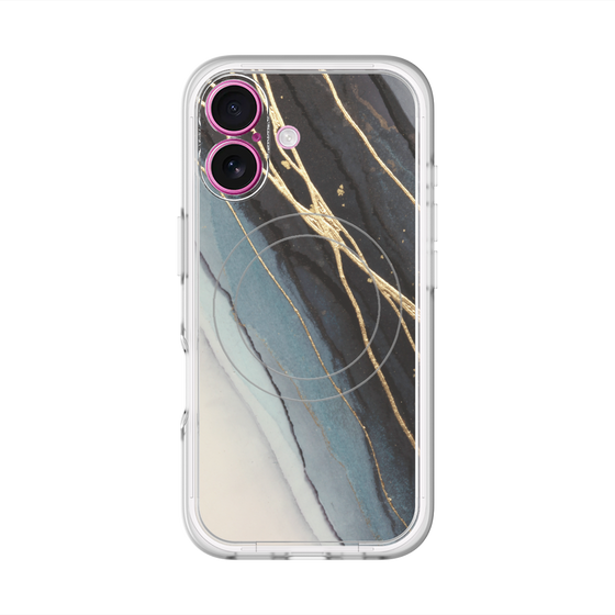 スリムプロテクションプレミアムケース with MagSafe［ Marble Black ］