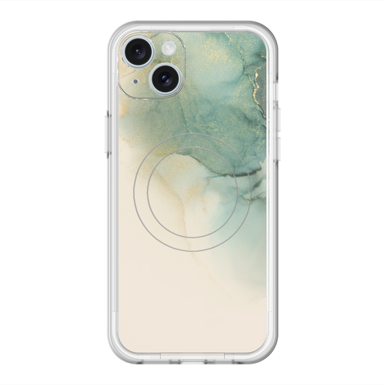 スリムプロテクションプレミアムケース with MagSafe［ Marble Green ］