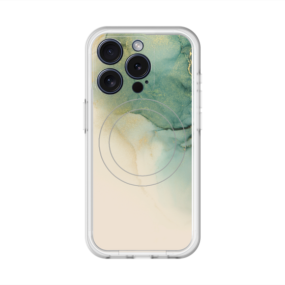 スリムプロテクションプレミアムケース with MagSafe［ Marble Green ］