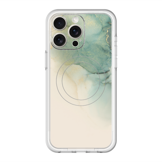 スリムプロテクションプレミアムケース with MagSafe［ Marble Green ］