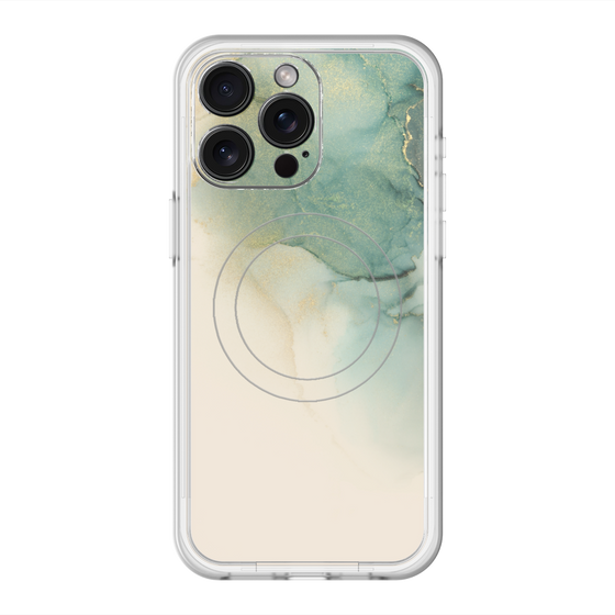 スリムプロテクションプレミアムケース with MagSafe［ Marble Green ］