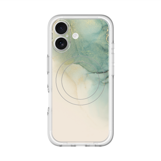 スリムプロテクションプレミアムケース with MagSafe［ Marble Green ］