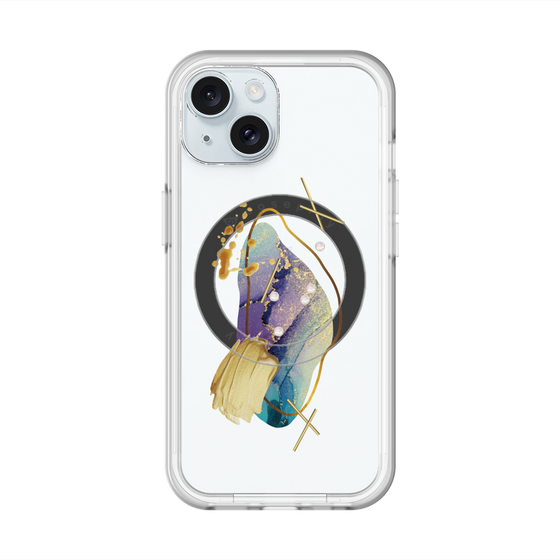 スリムプロテクションプレミアムケース with MagSafe［ Nuance Painting Blue ］