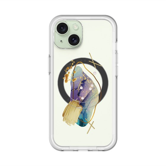 スリムプロテクションプレミアムケース with MagSafe［ Nuance Painting Blue ］