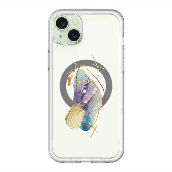 スリムプロテクションプレミアムケース with MagSafe［ Nuance Painting Blue ］