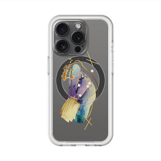 スリムプロテクションプレミアムケース with MagSafe［ Nuance Painting Blue ］