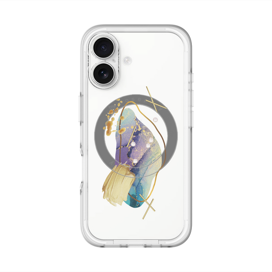 スリムプロテクションプレミアムケース with MagSafe［ Nuance Painting Blue ］