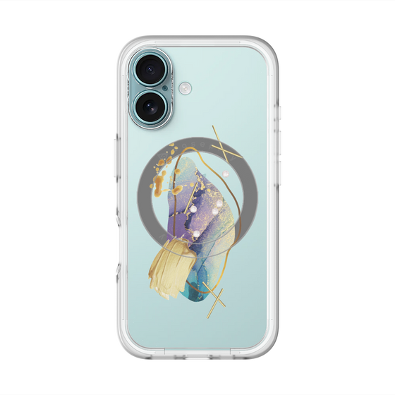 スリムプロテクションプレミアムケース with MagSafe［ Nuance Painting Blue ］